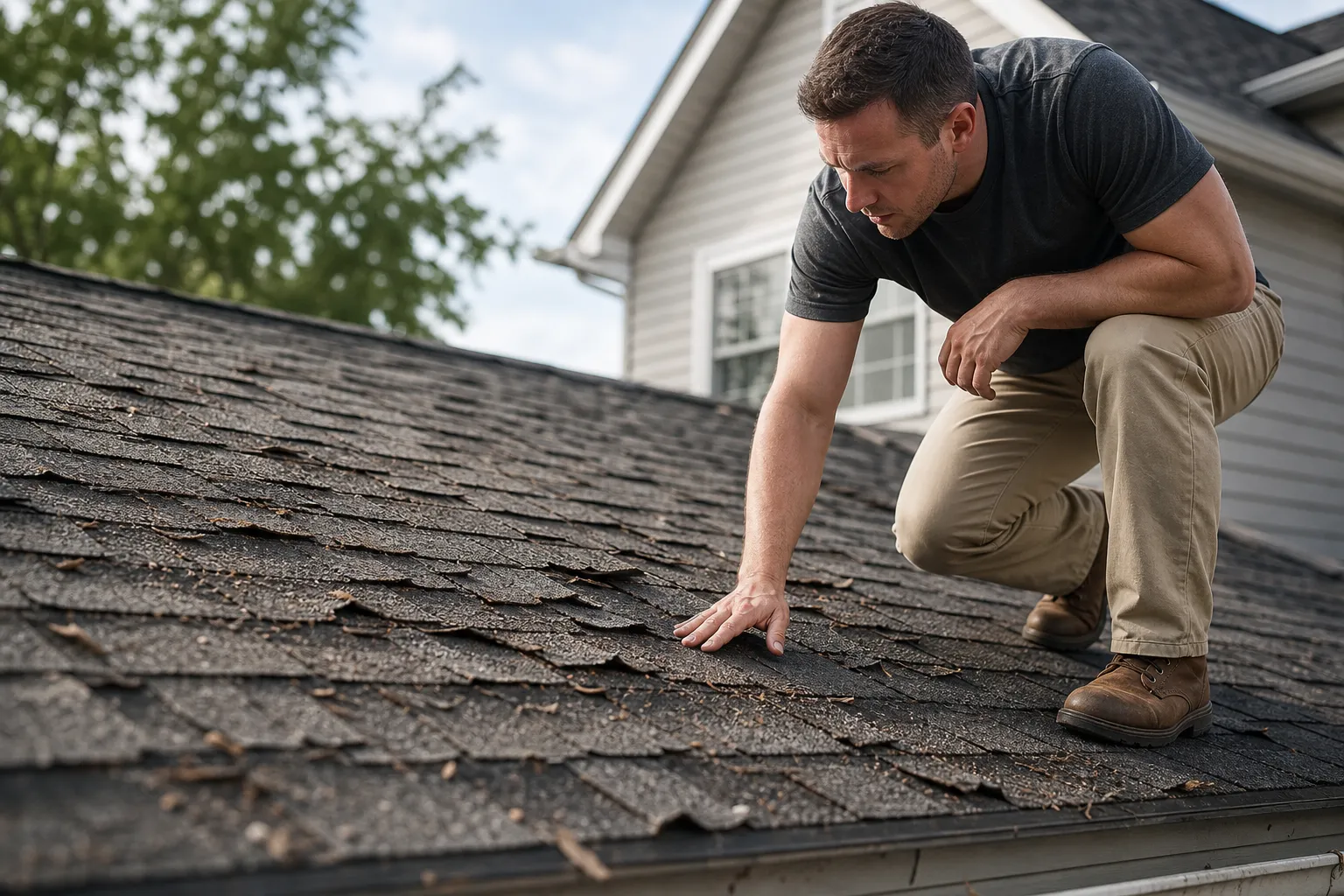 Aging roof
