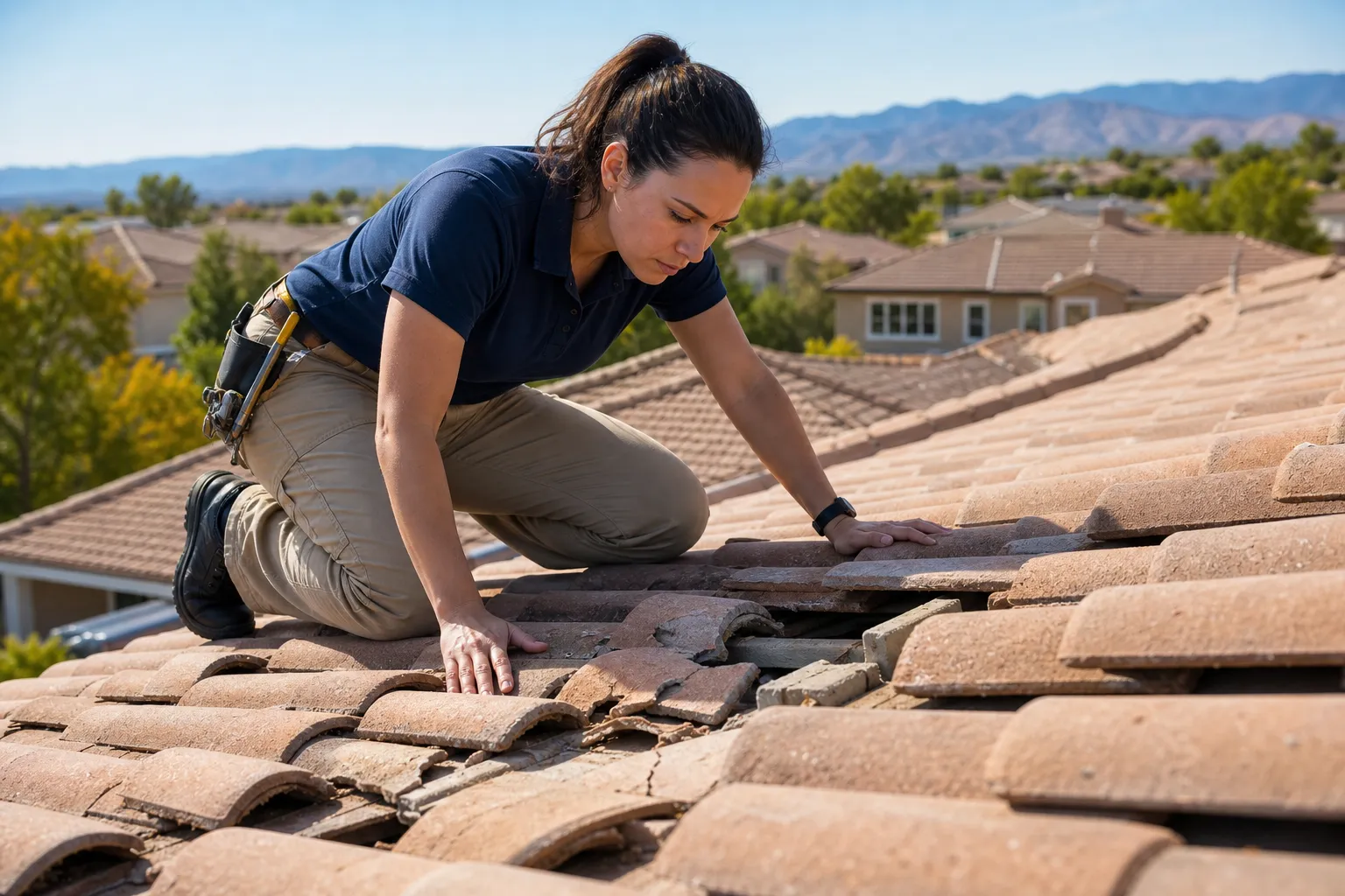 Fast help for broken tile roofs