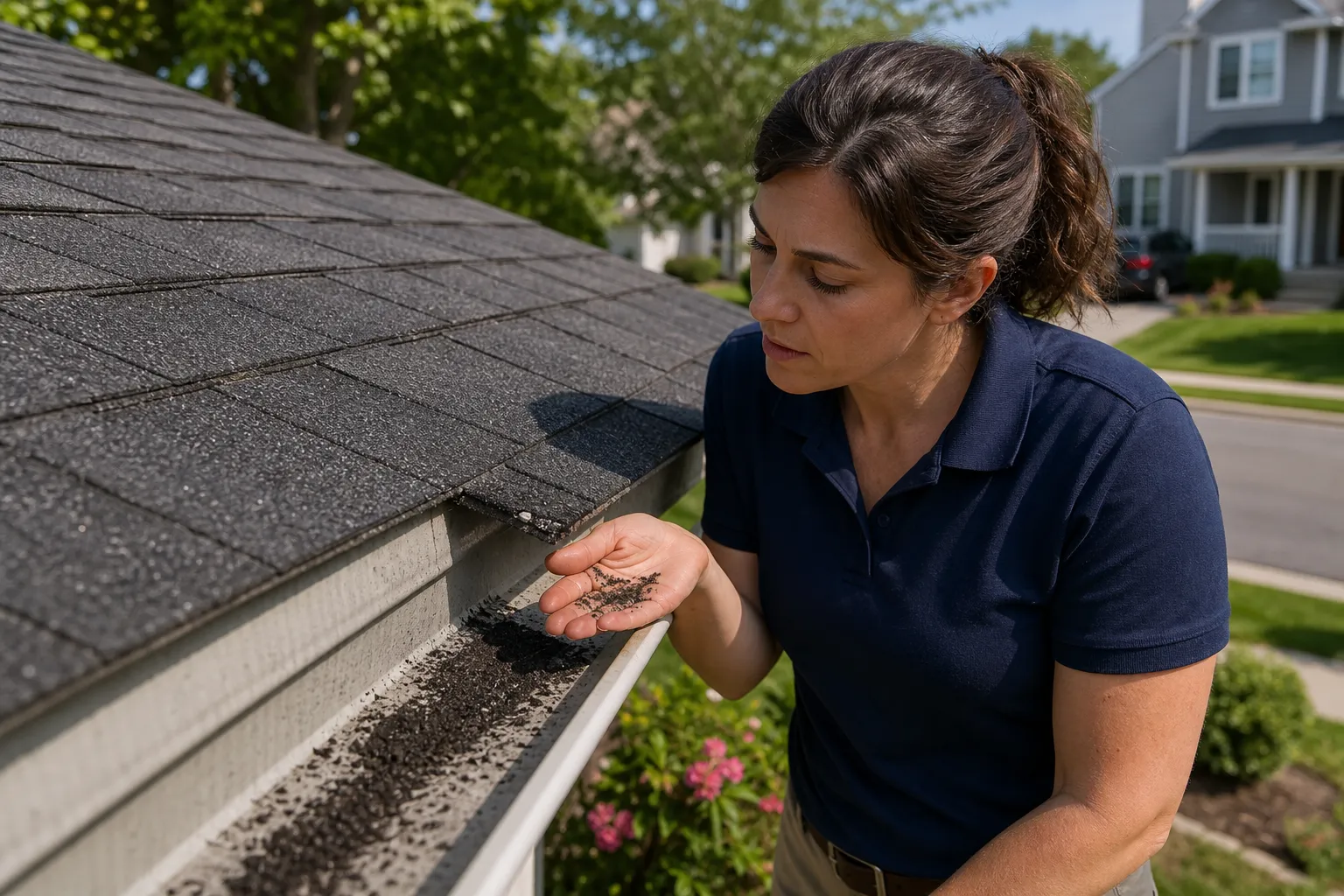 When shingle granules start washing away
