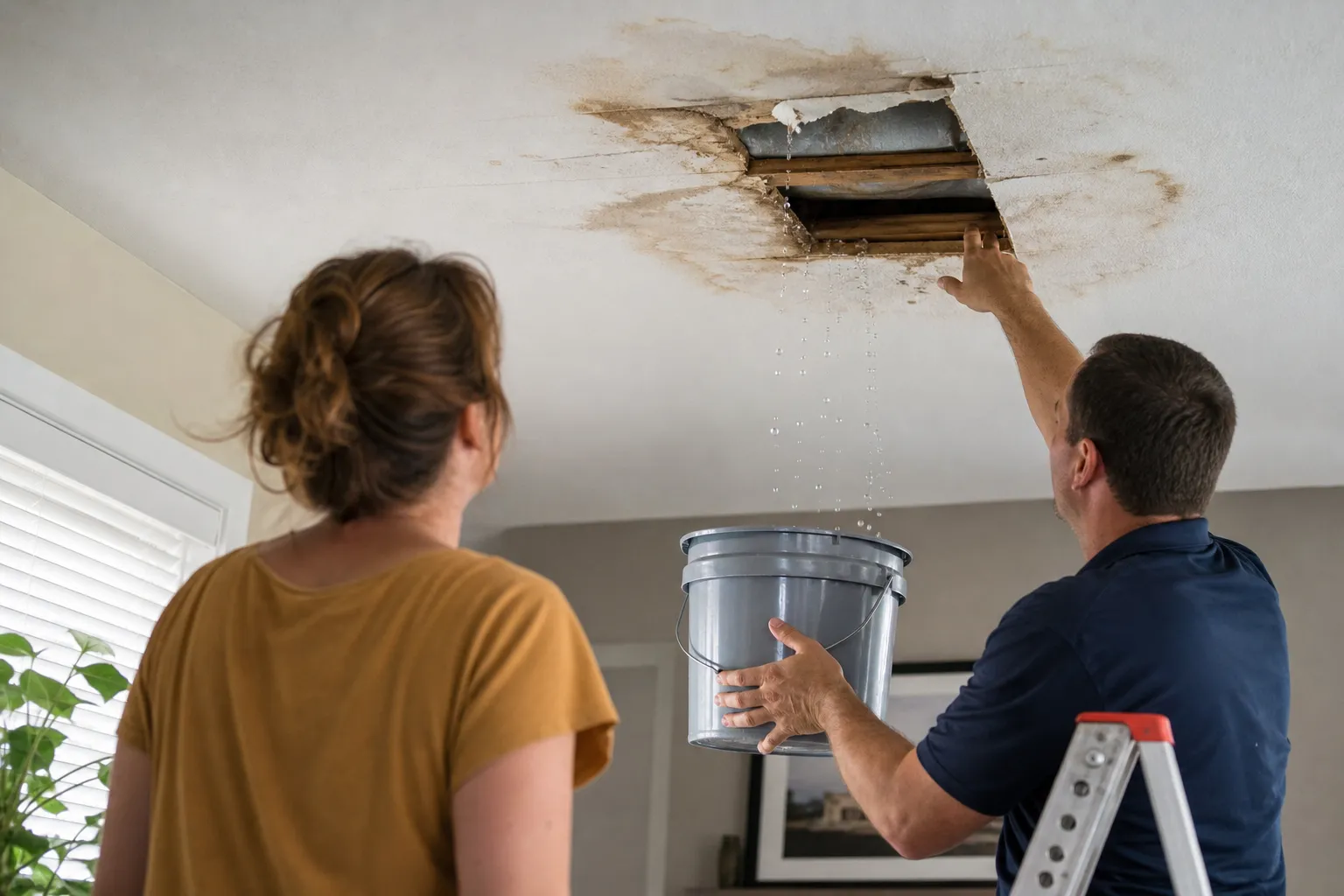 Stop an active roof leak