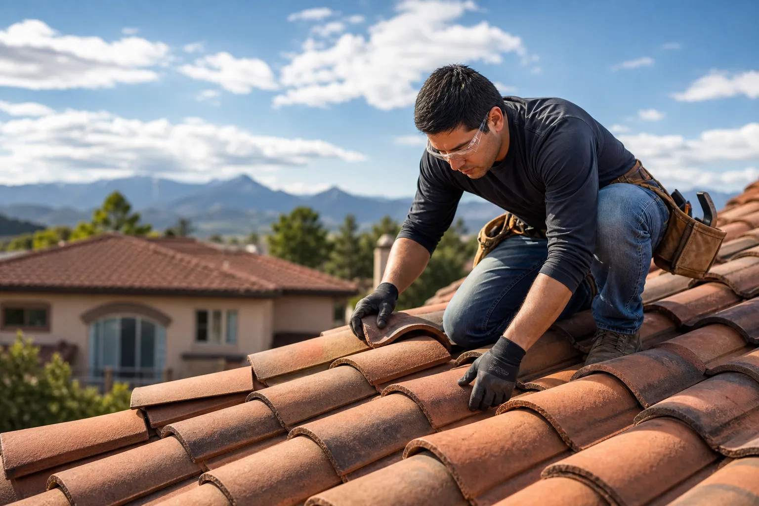 Tile roofing