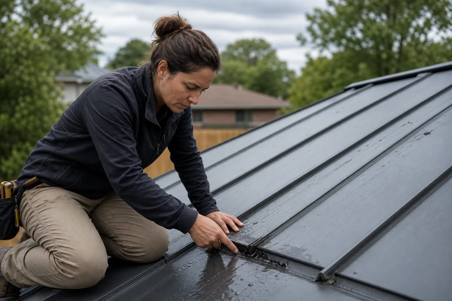Metal roof leak