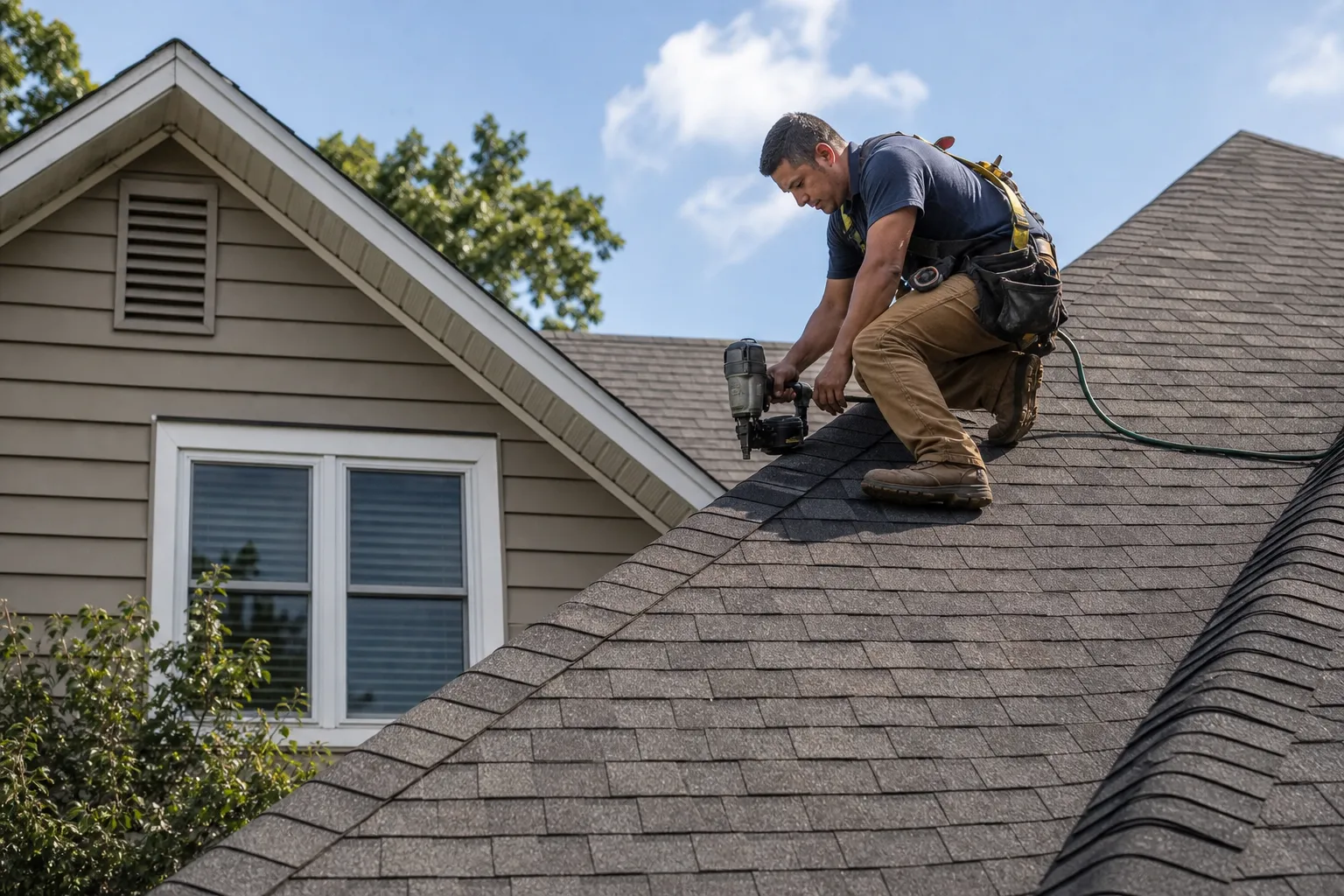 Asphalt shingle roofing