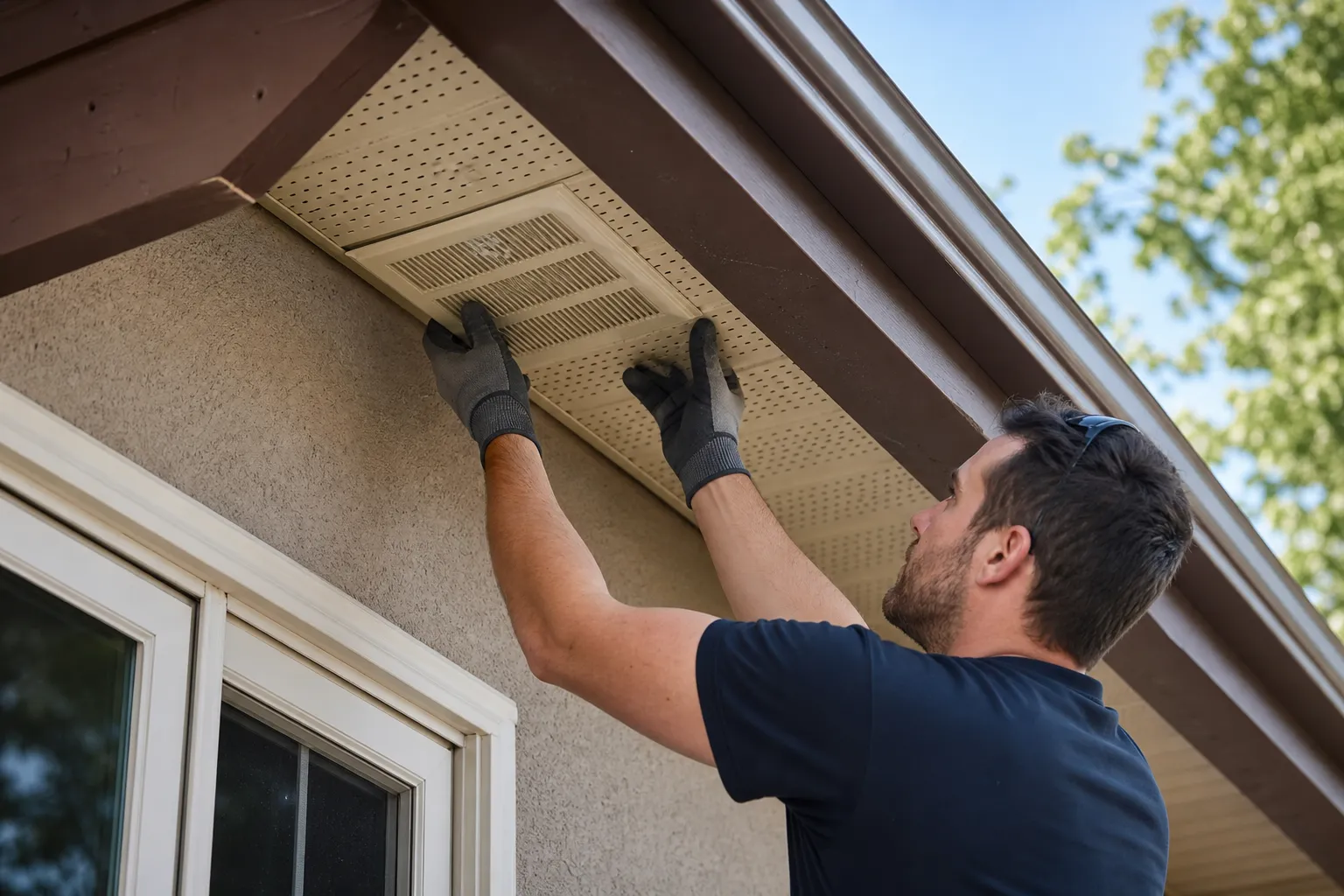 Soffit vent installation