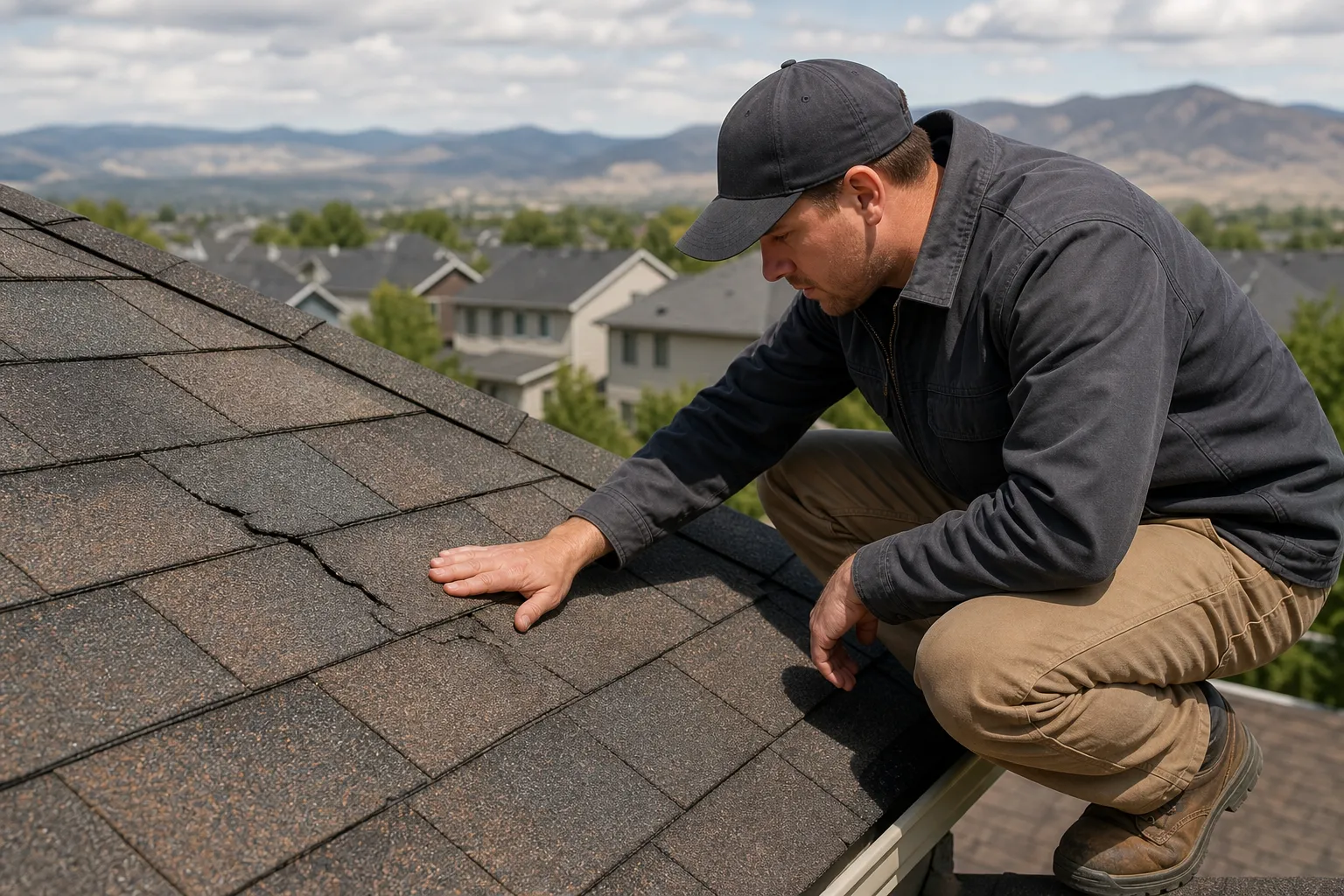 Cracked shingles