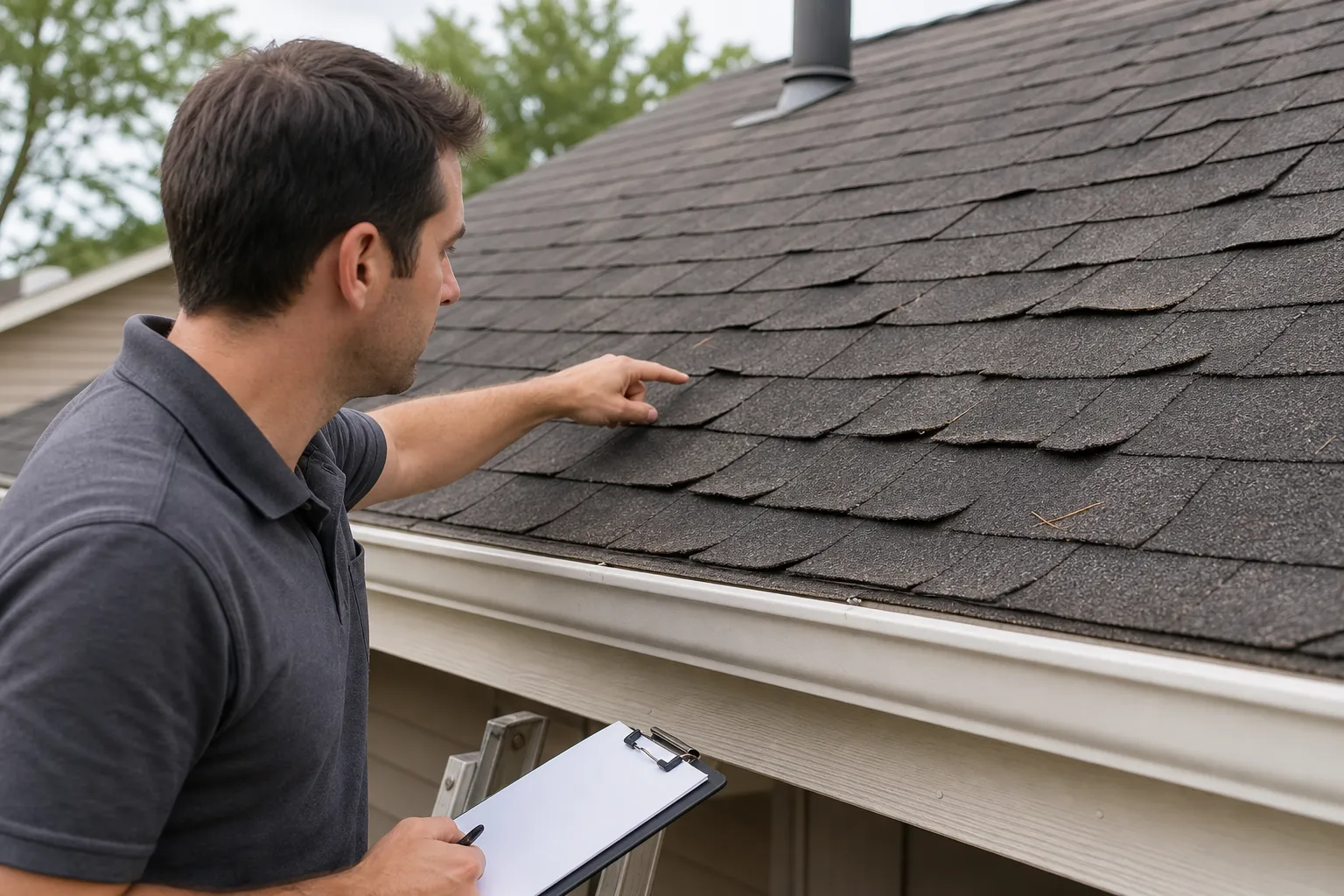 Curling shingles