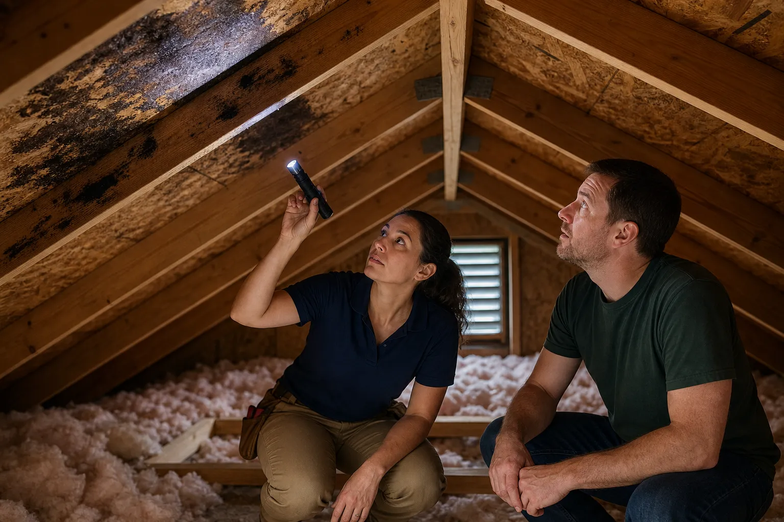 Condensation in attic