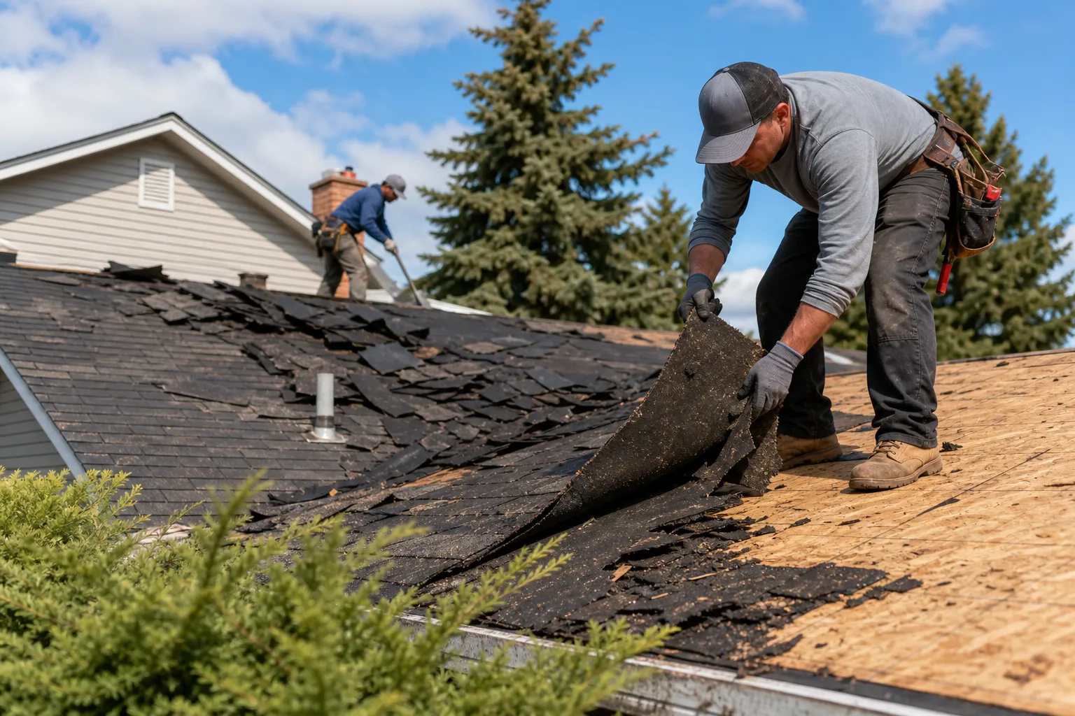 Clear the damaged roof the right way