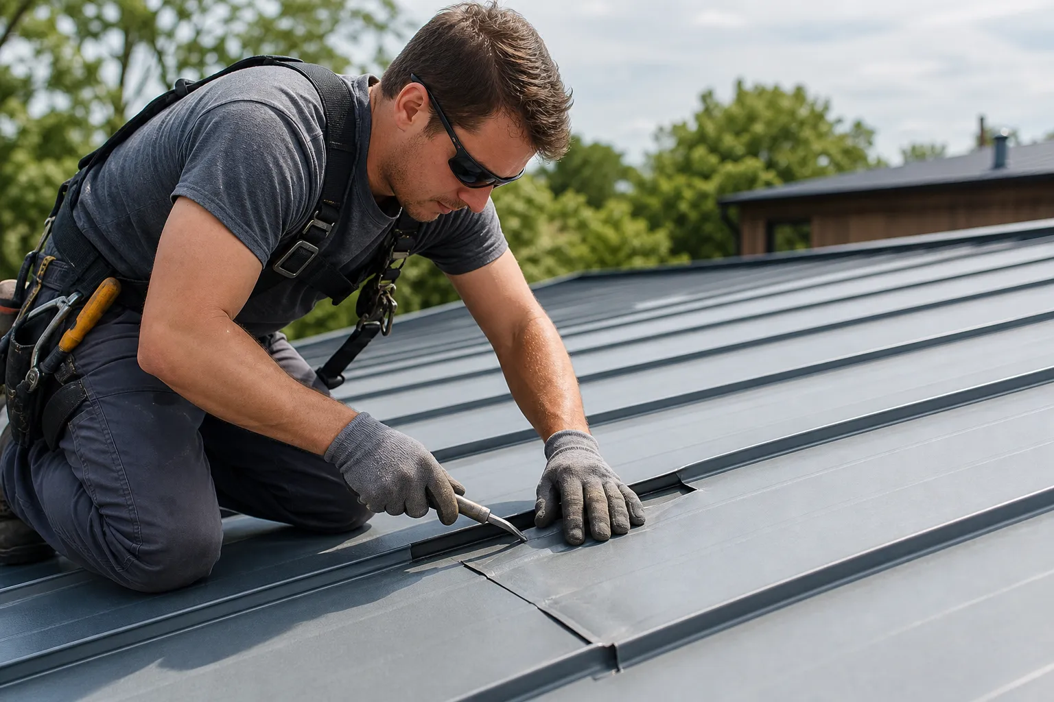 Repair damaged metal panels